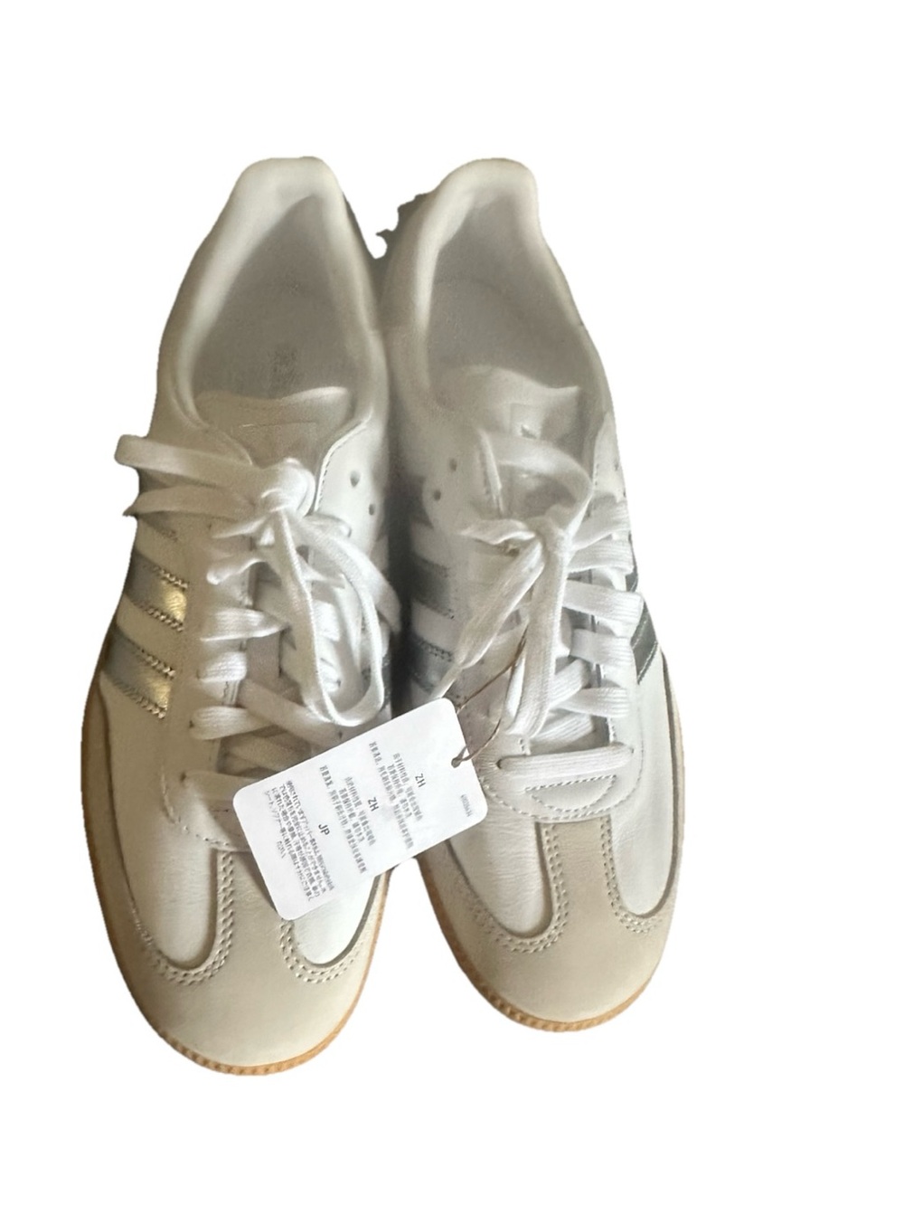 Adidas Originals Samba OG Sneakers In White and Silver Metallic Women's 10 - Picture 8 of 9